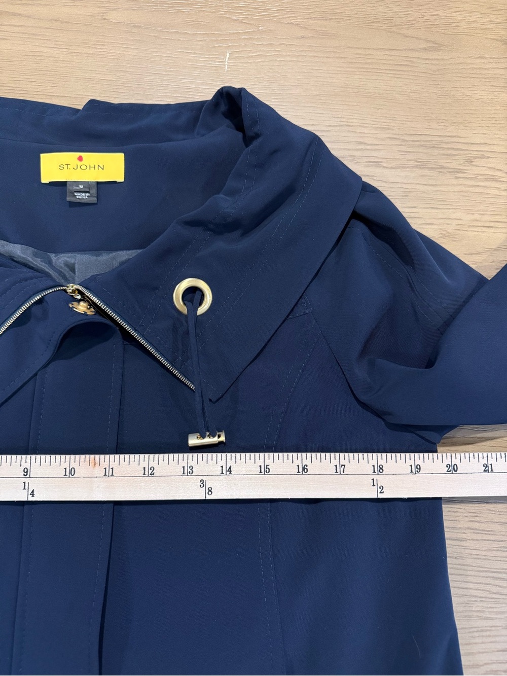 St. John Sport Zip Front Jacket Cape Cod Designer Luxury Career Travel Medium - Picture 6 of 13